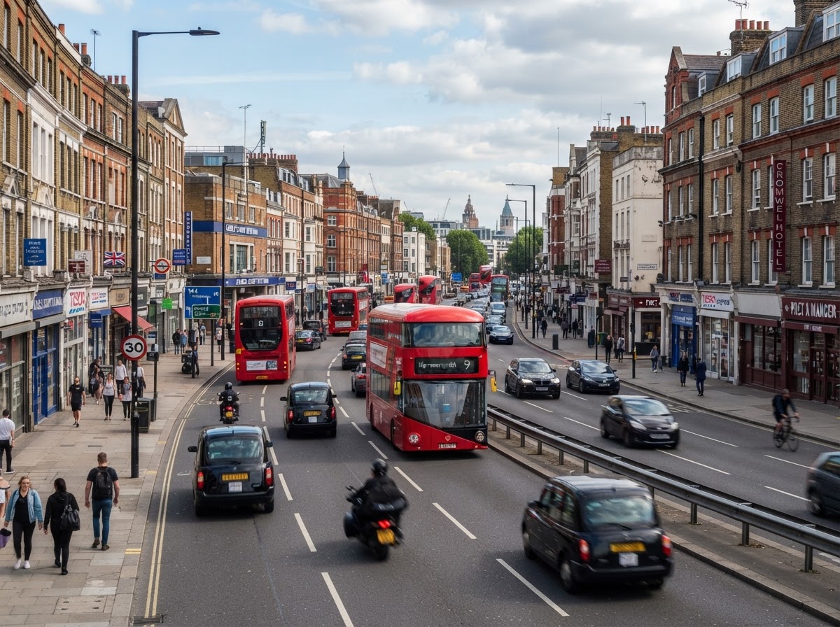 West Cromwell Road (A4), Earls Court, London
