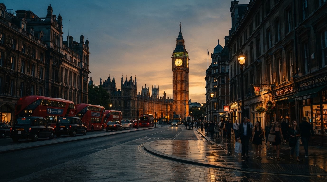London streets at dusk — Mora School of Motoring blog
