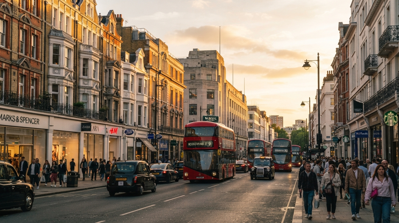 Kensington High Street, West London — iconic high-value neighbourhood
