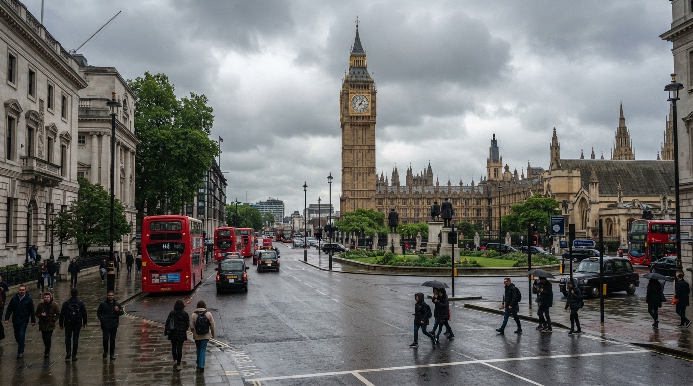 Westminster, London — Parliament Square and Big Ben