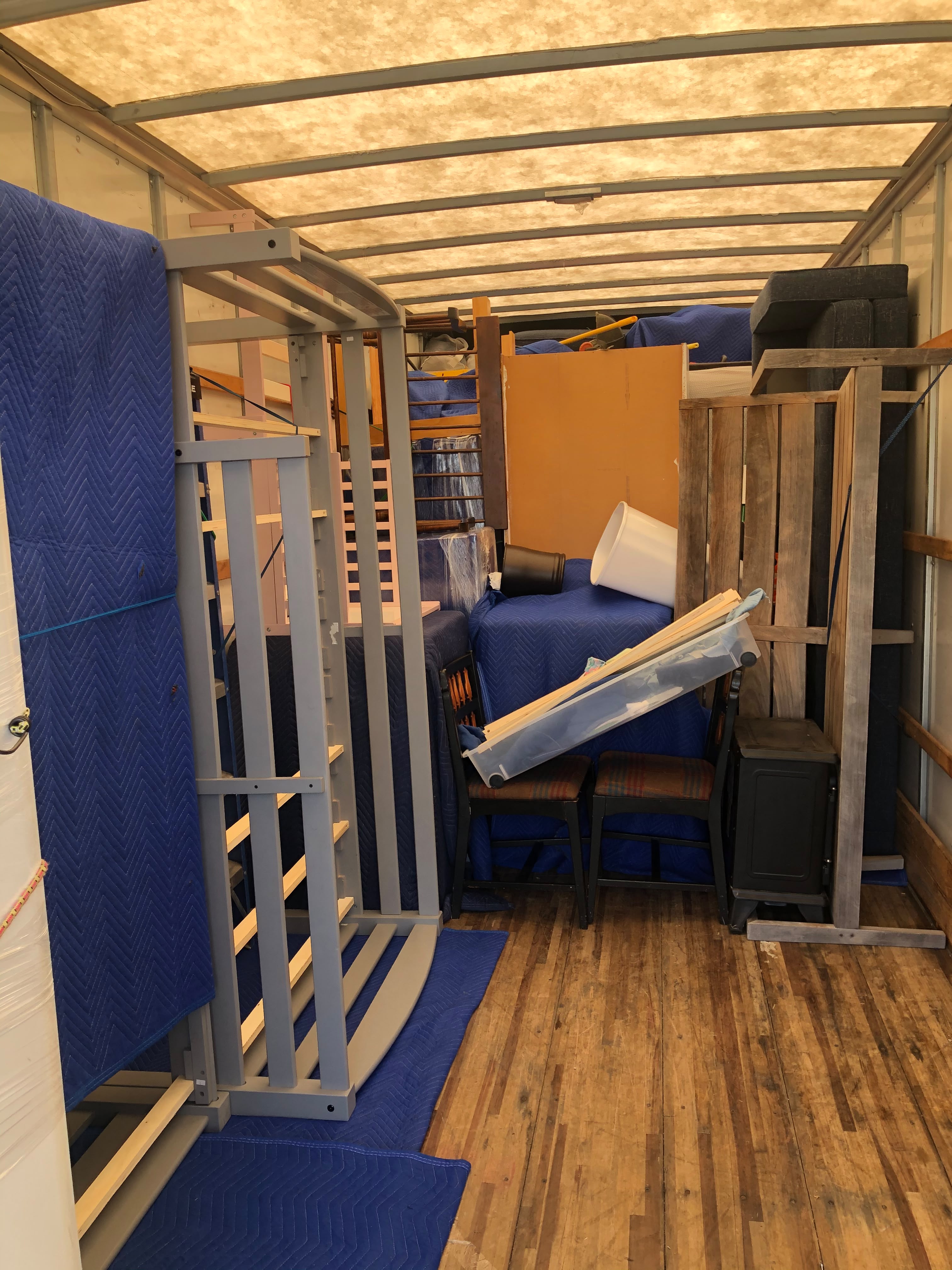 Well-packed moving truck