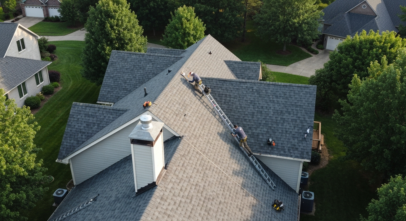 Attic inspection for roof leak
