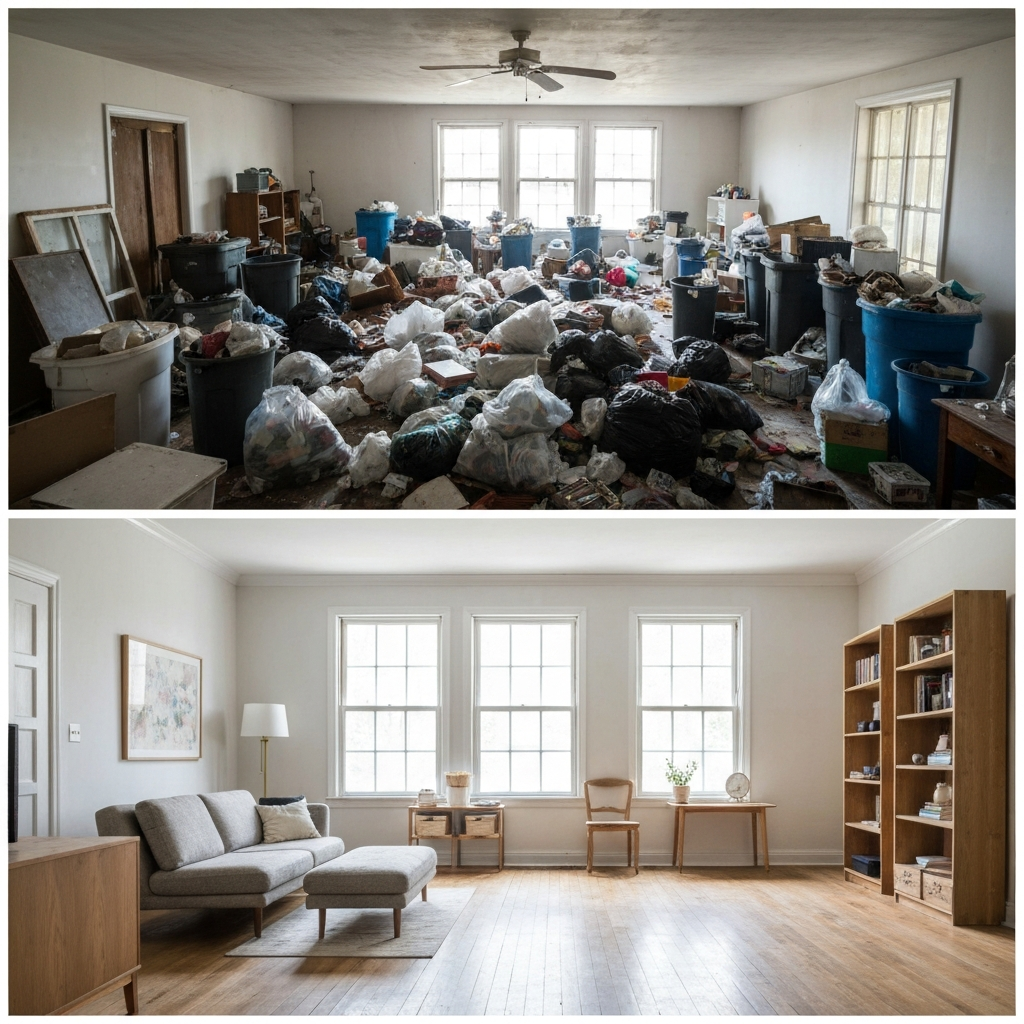 Hoarder House Living Room Cleanout