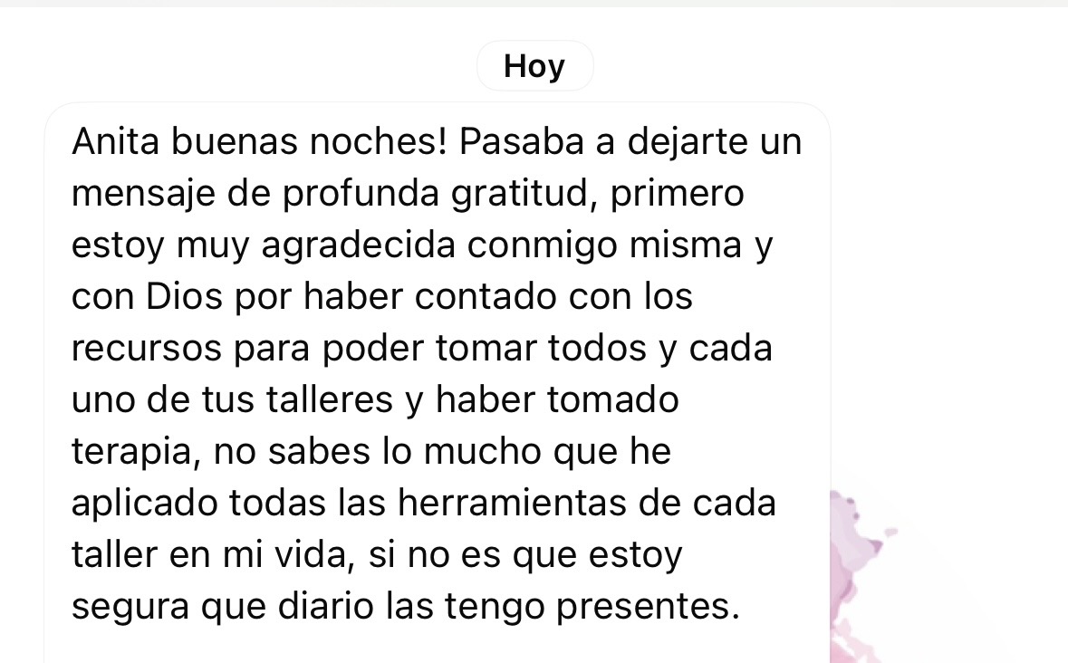 Mensaje de paciente