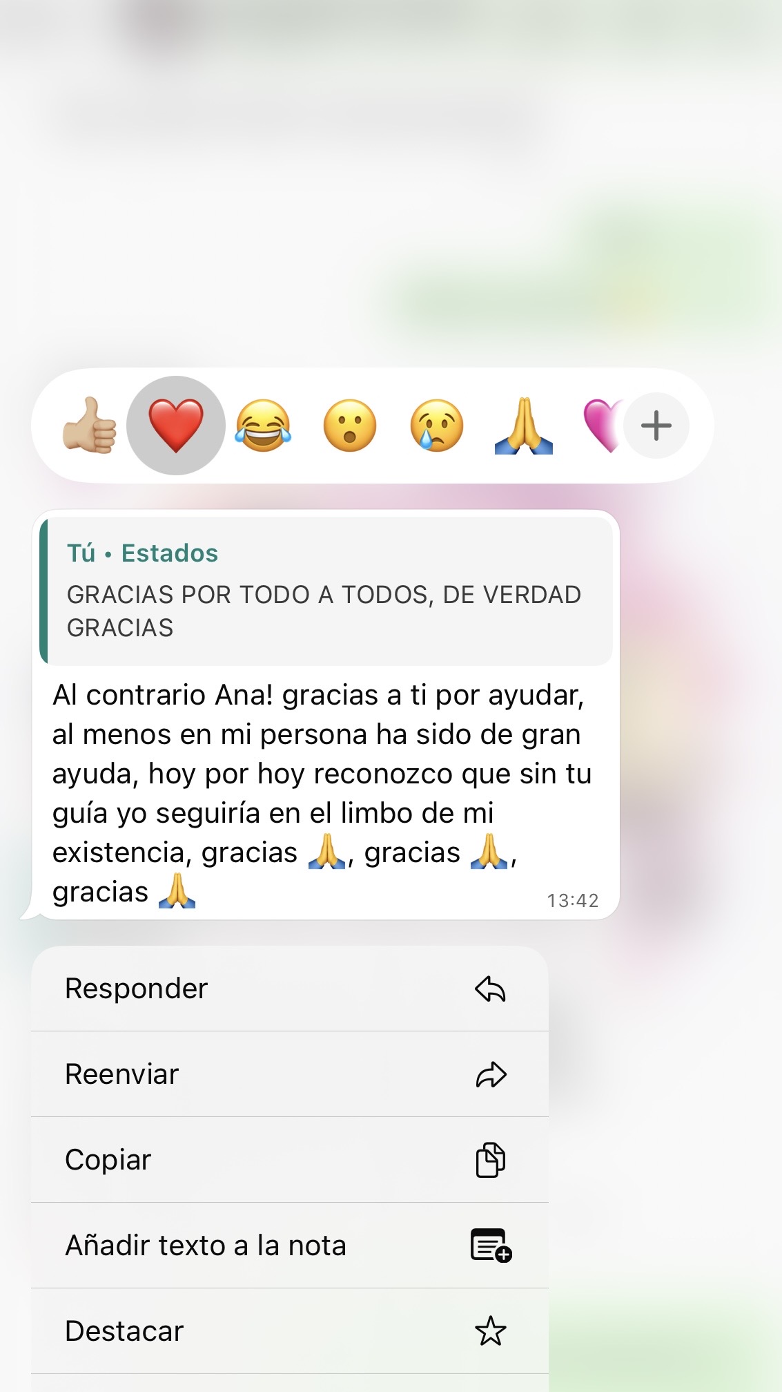 Mensaje de paciente
