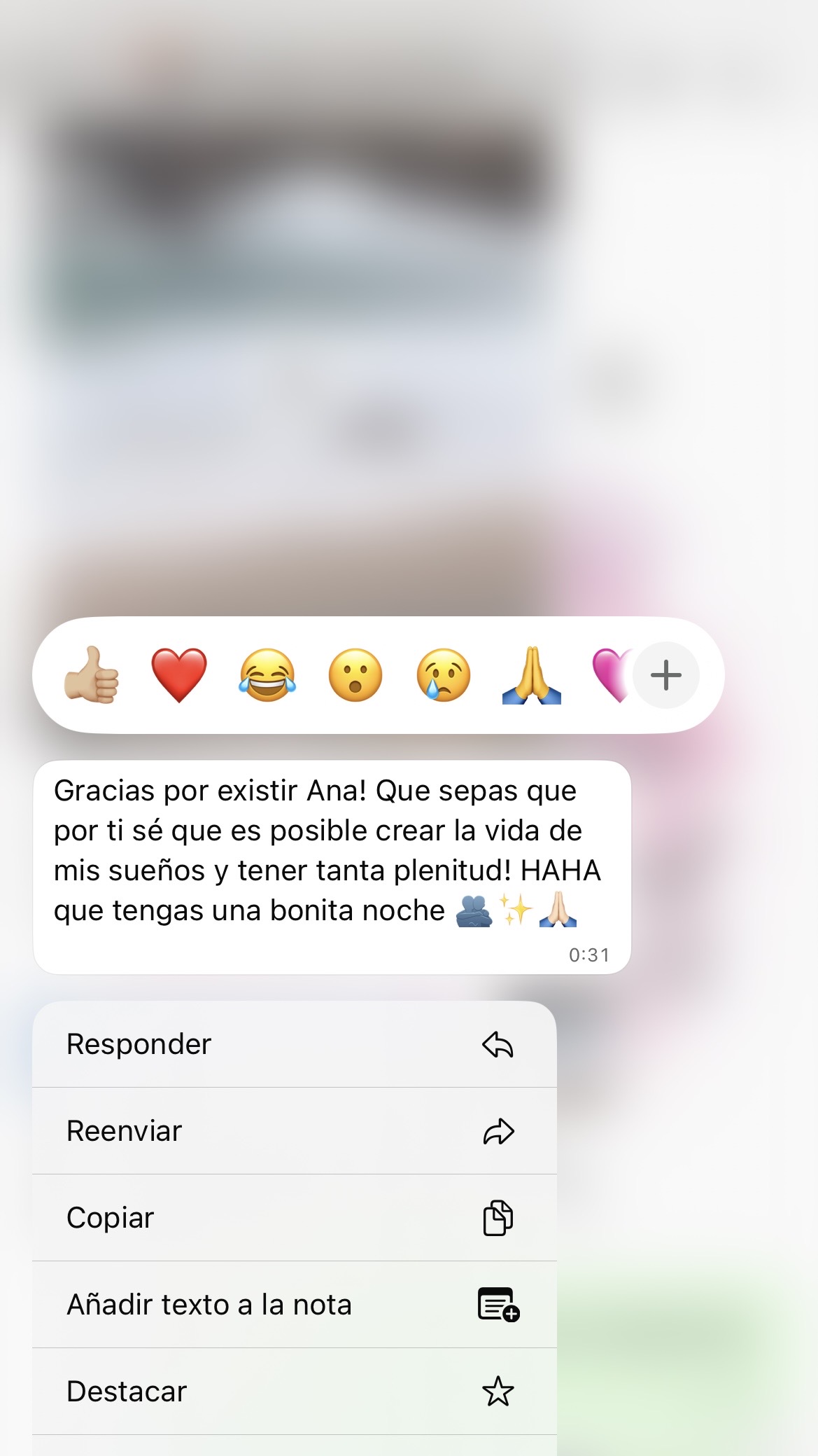 Mensaje de paciente