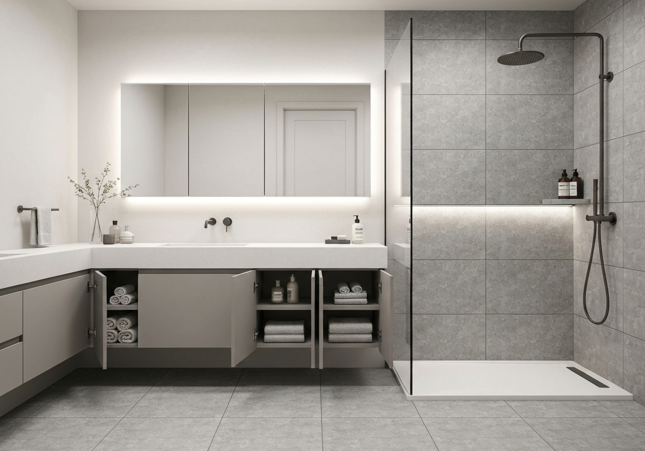Relaxing modern bathroom