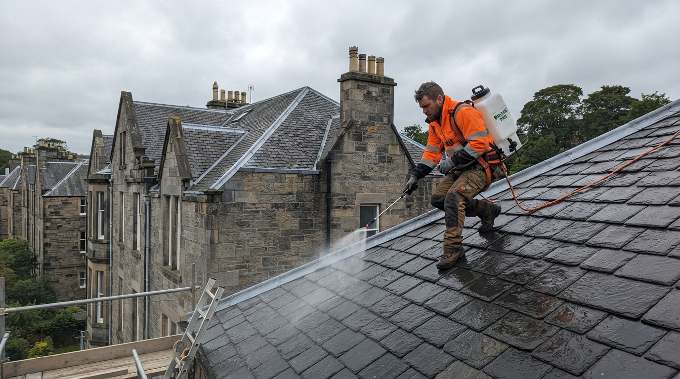 Roof Cleaning & Moss Removal completed project 2 in Edinburgh by Alpha Roofing & Building