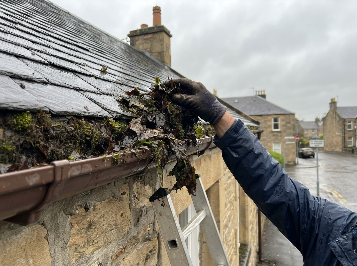 Gutter Cleaning completed project 2 in Edinburgh by Alpha Roofing & Building