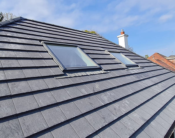 High quality slate roof installation