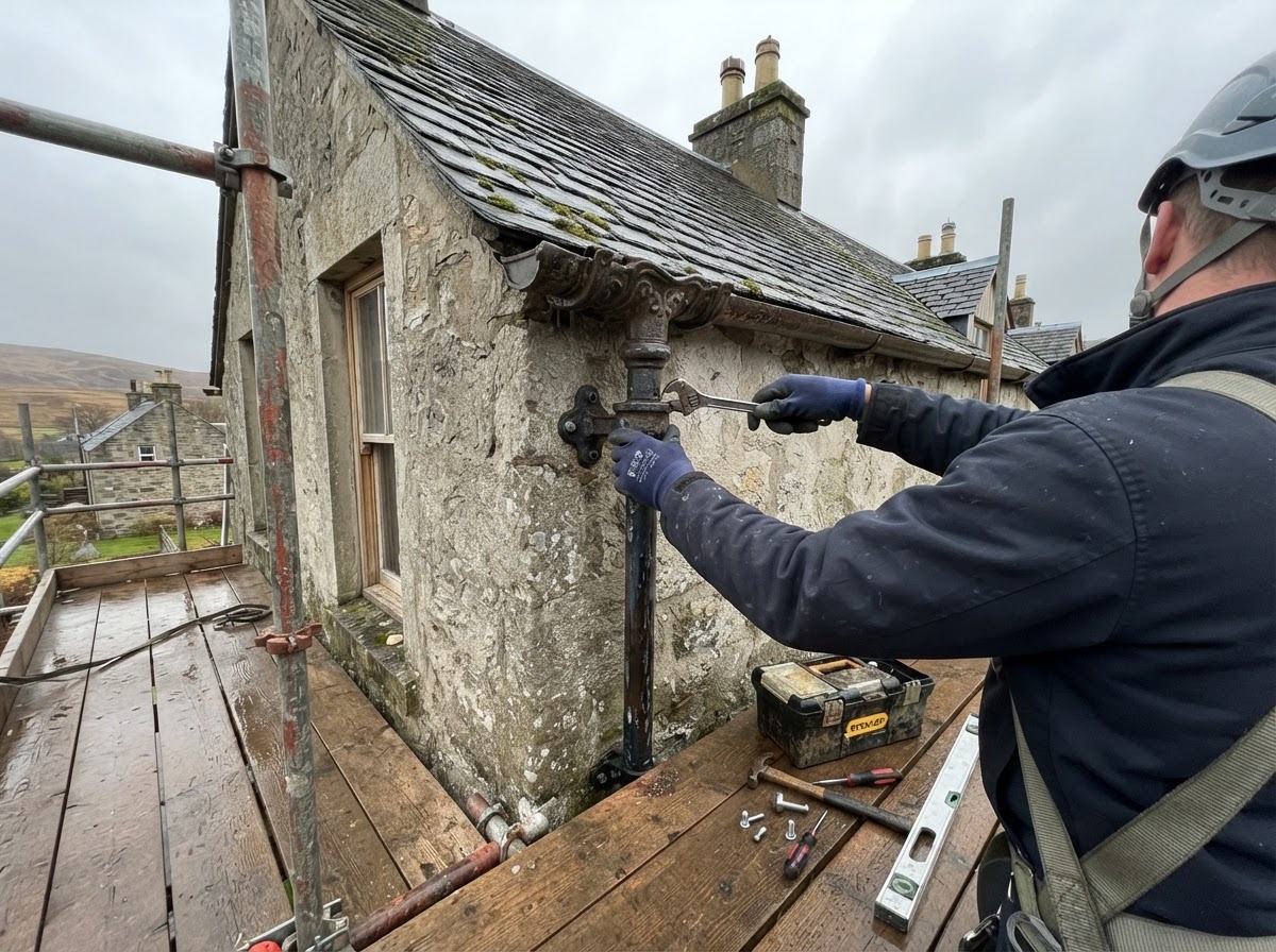 Gutter Repair completed project 4 in Edinburgh by Alpha Roofing & Building
