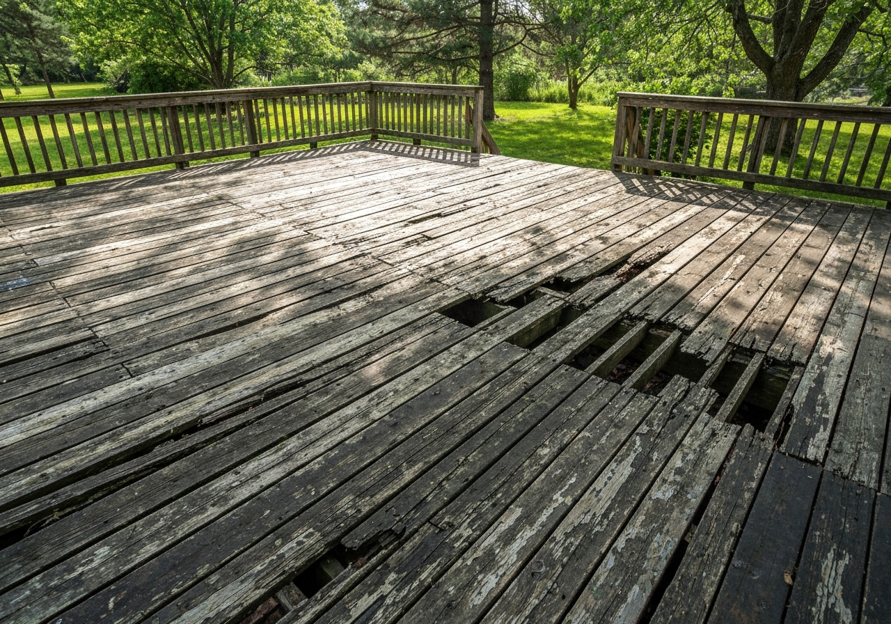 Structural Deck & Stair Repair Before