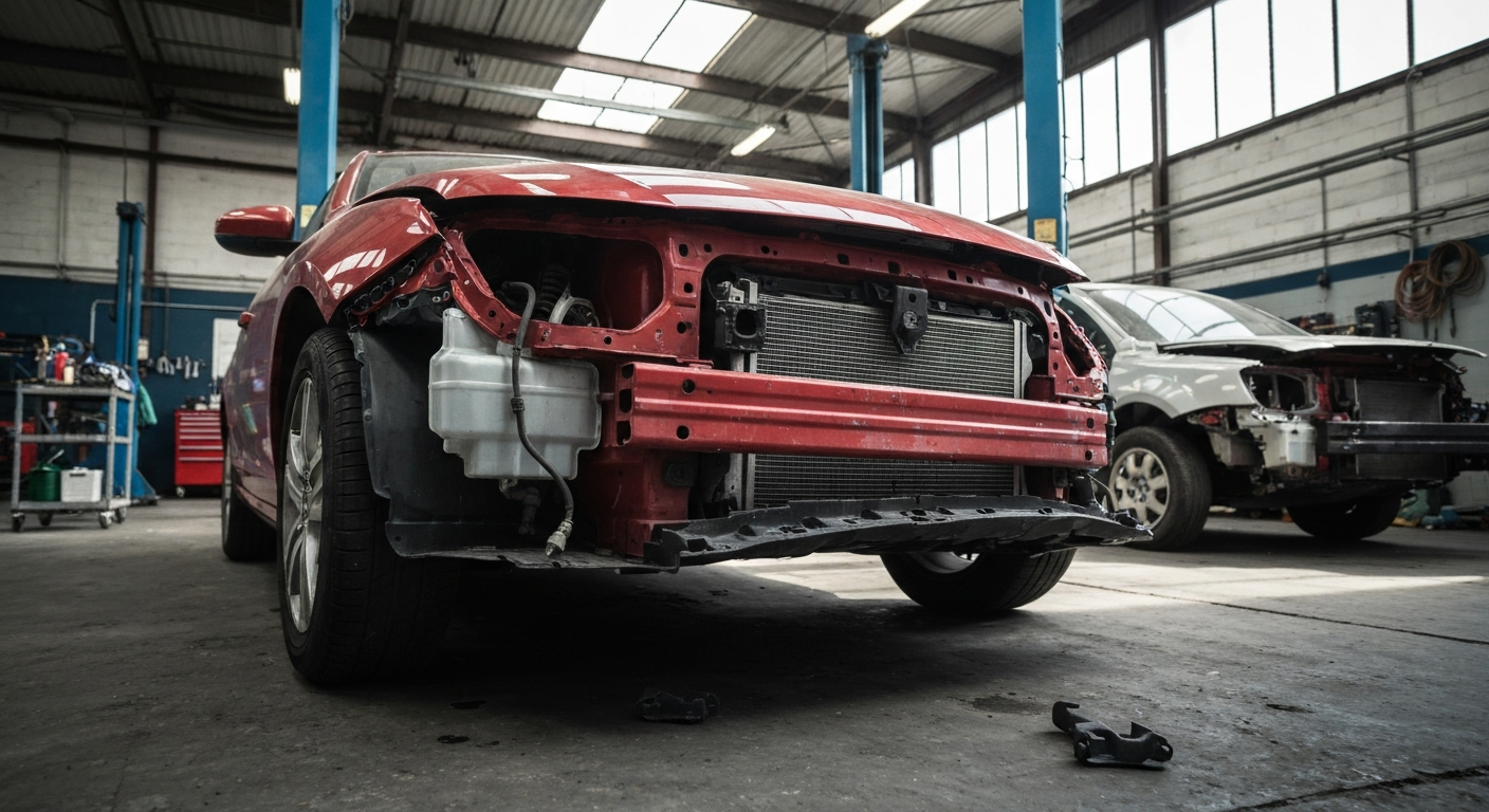 Before Front Bumper Collision Repair
