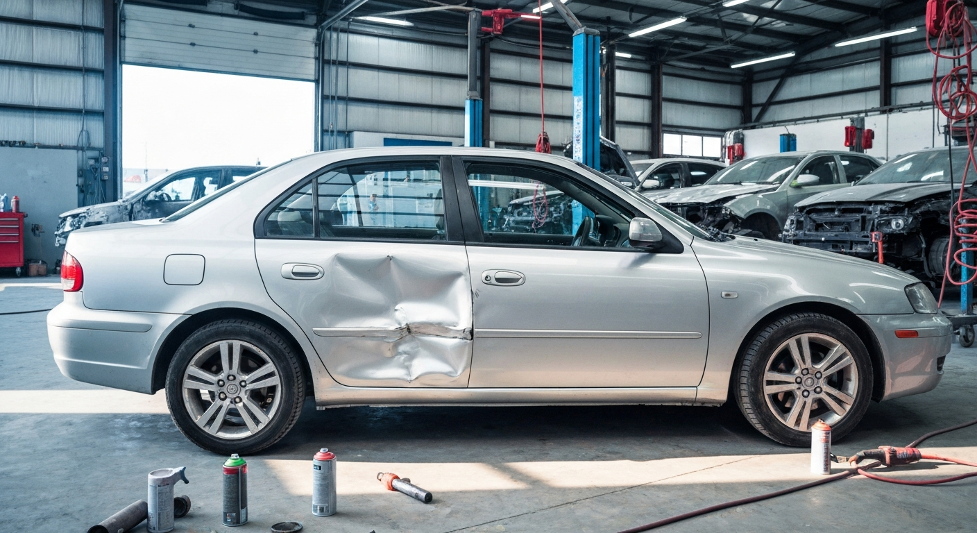 Before Side Panel Dent Removal