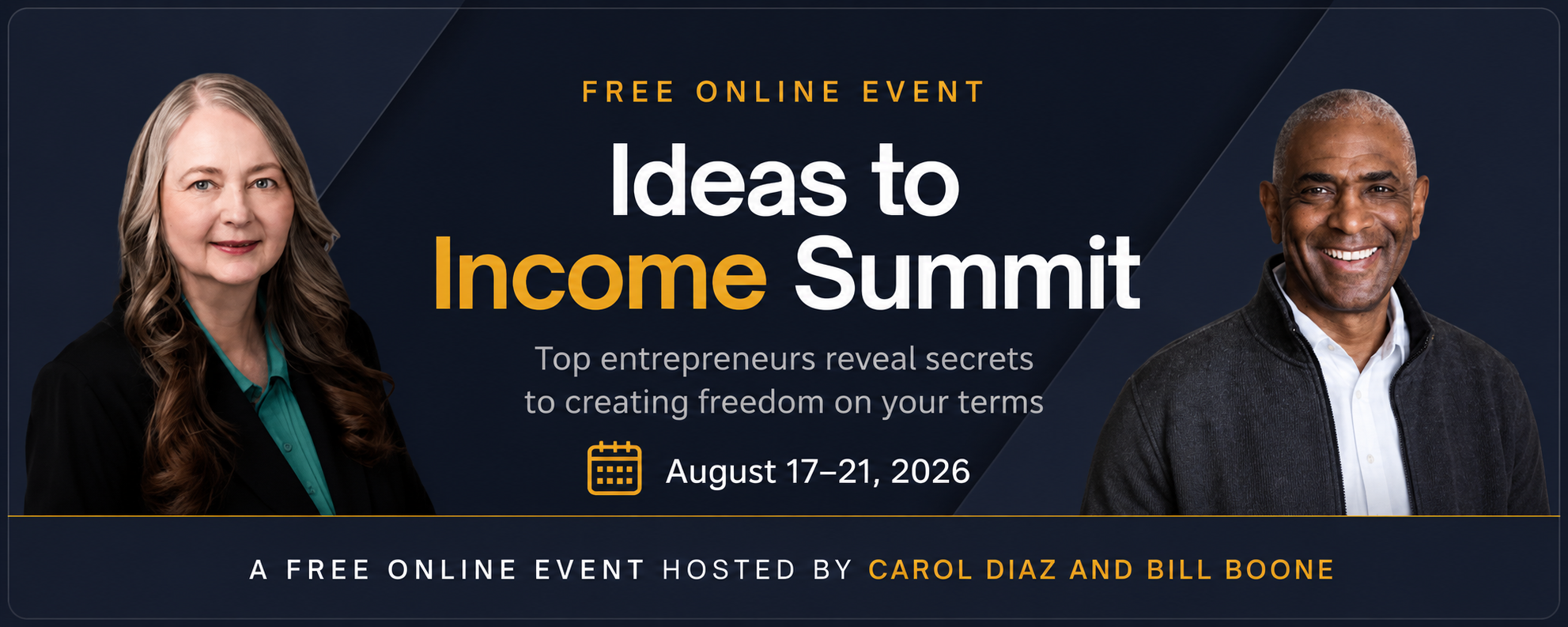 Ideas to Income Summit Banner