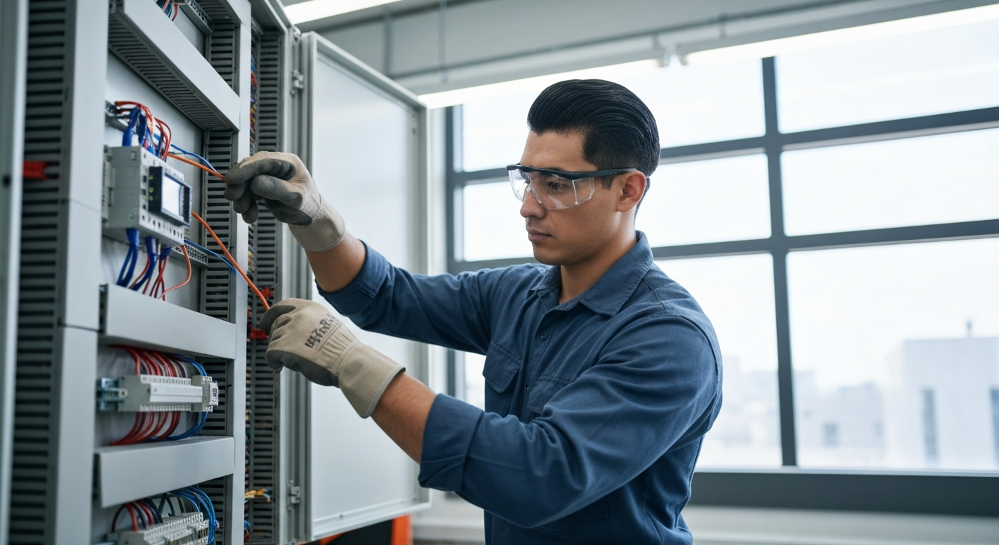 Electrician working