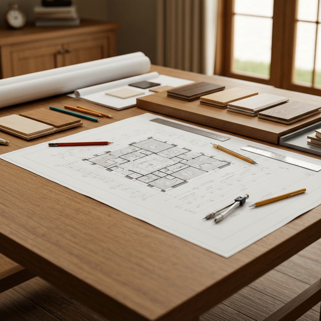 Architectural plans and materials