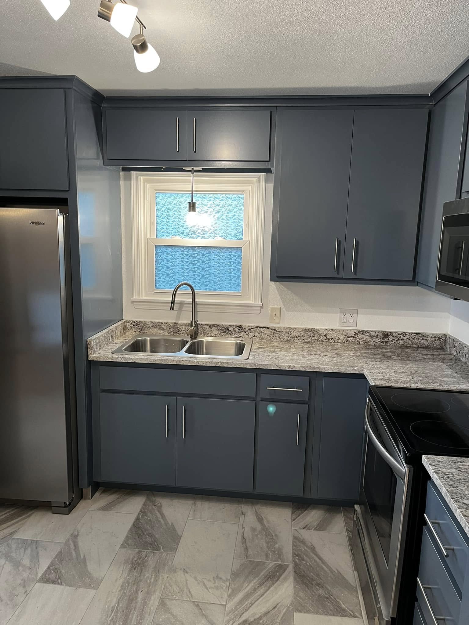 Blue Cabinet Kitchen