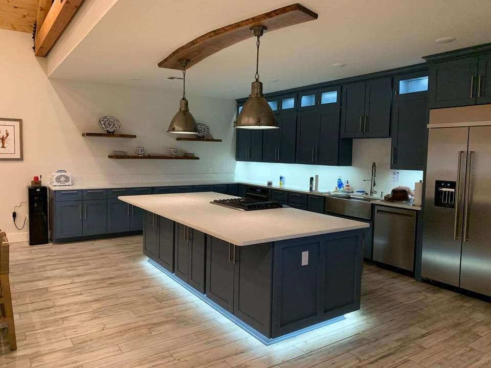 Modern Dark Blue Kitchen