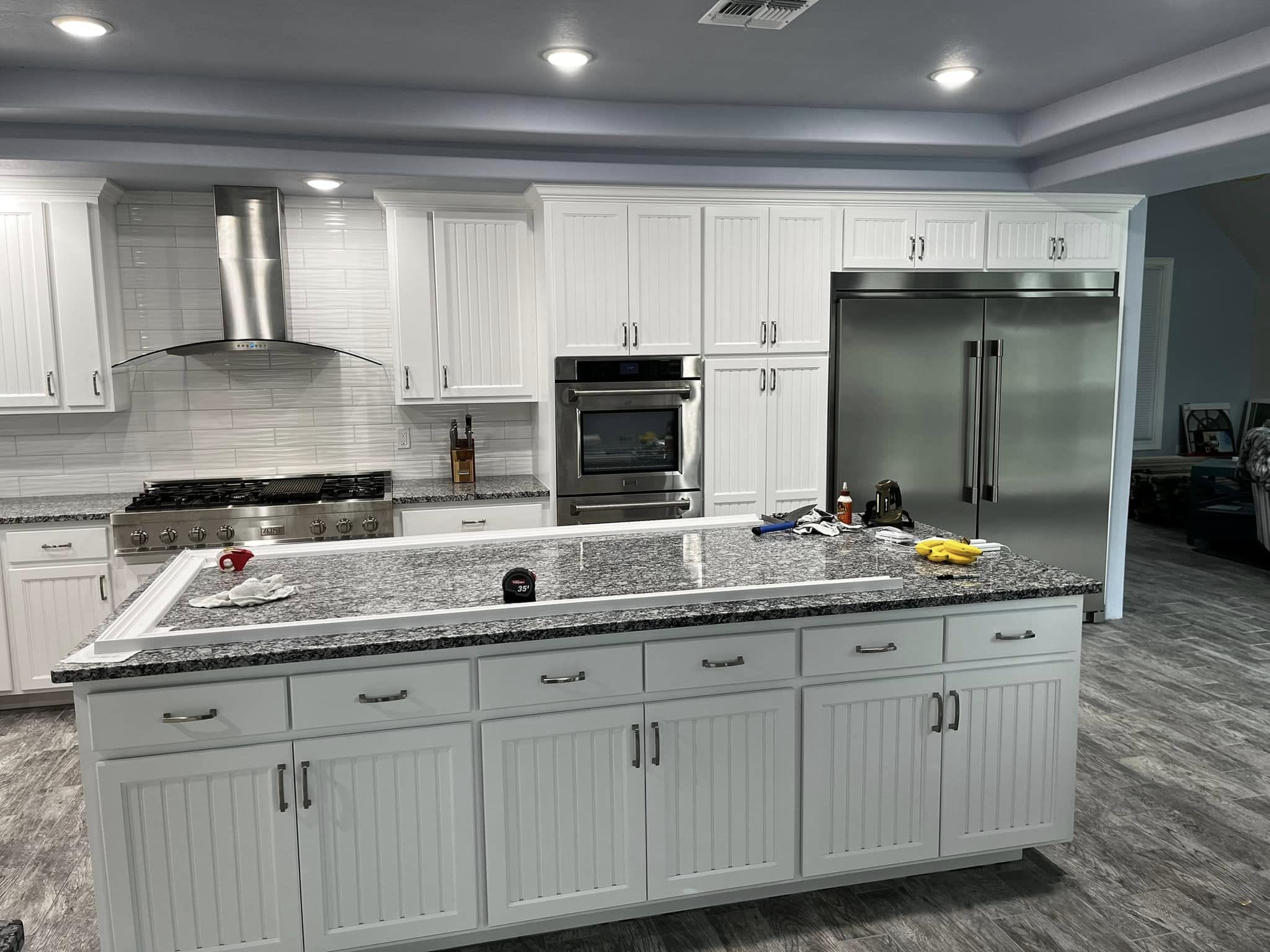 White Beadboard Kitchen