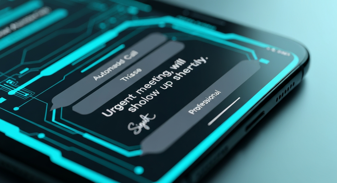 Automated missed call text back on a smartphone