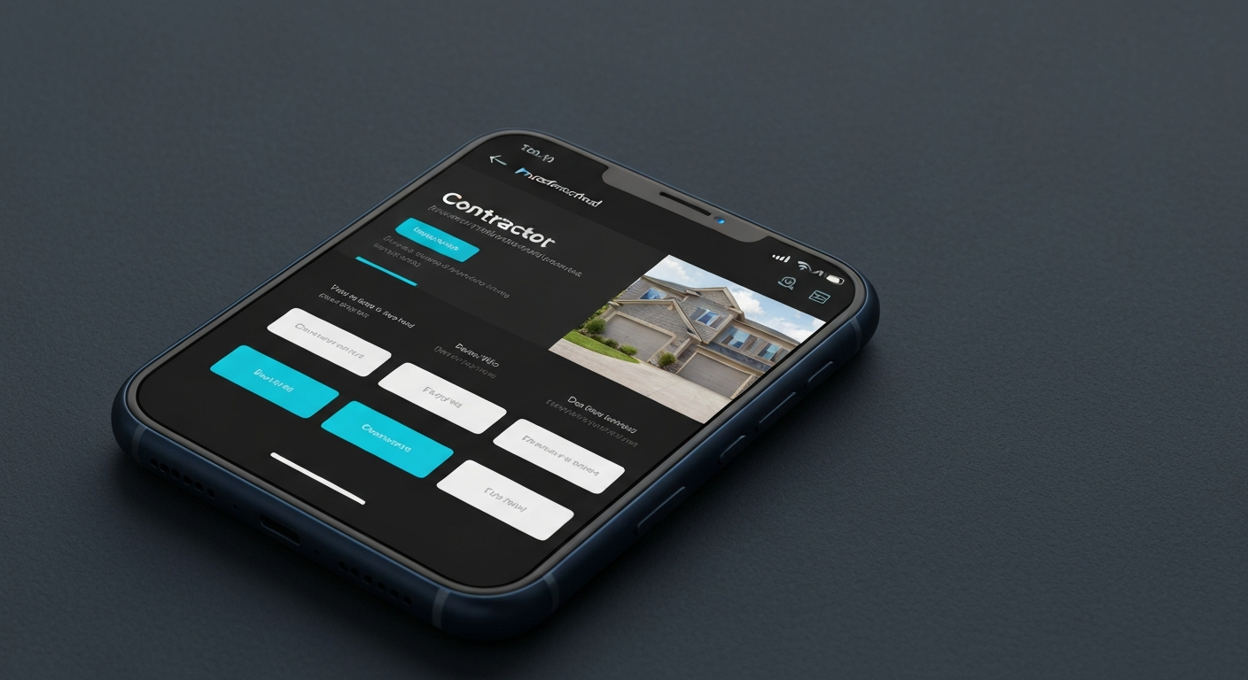 Contractor website on phone