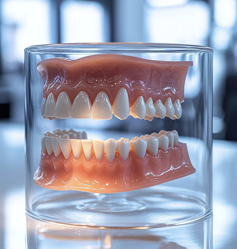 Dentures in Glass