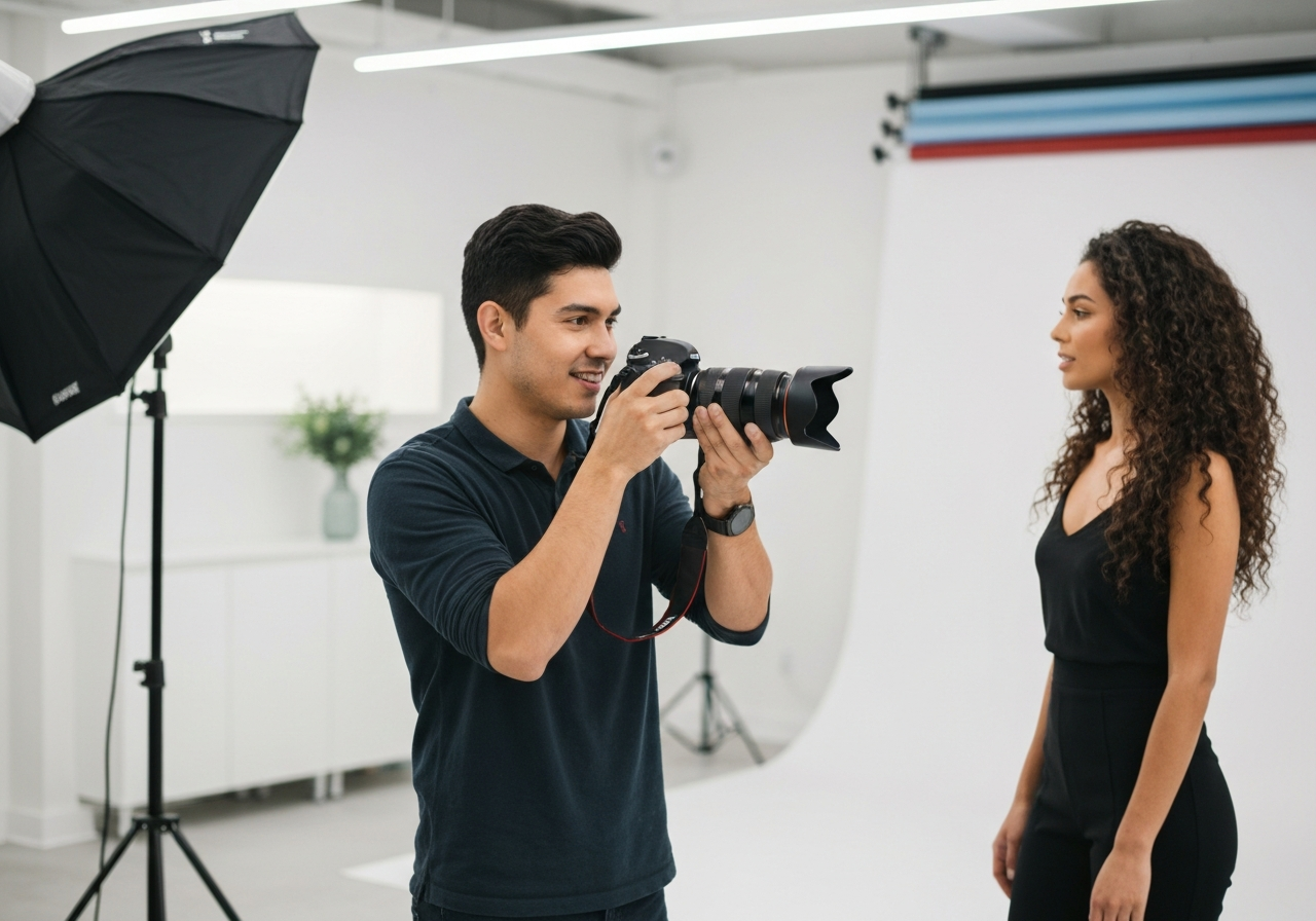 Behind the scenes of a photographer