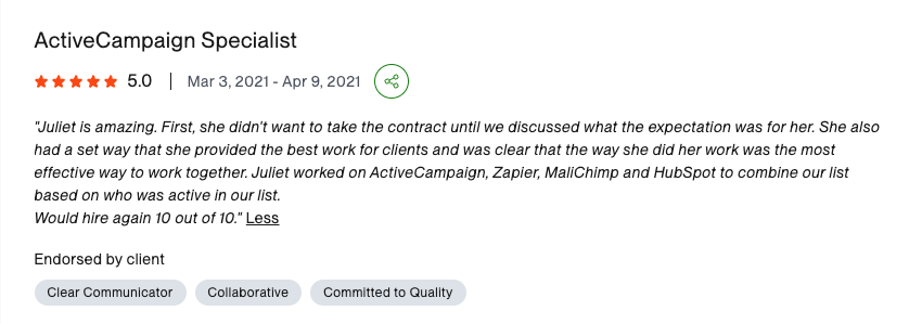 Client Testimonial