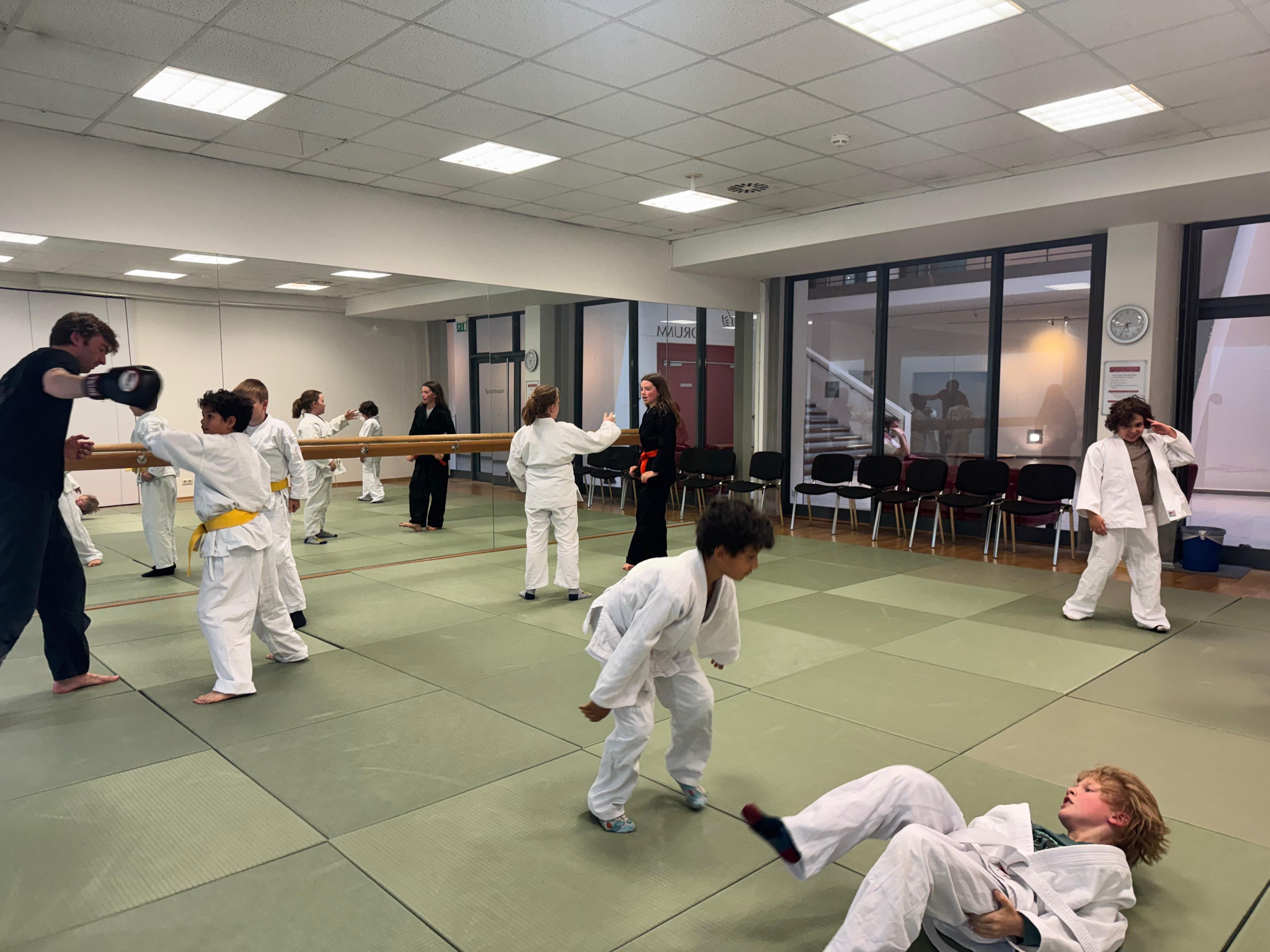 Kinder im Dojo beim Training