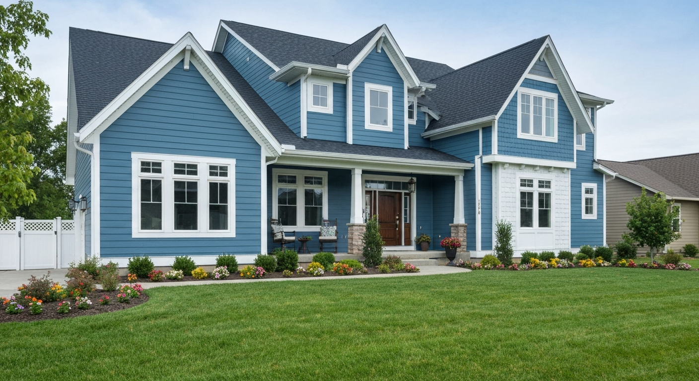 Suburban Home Exterior vinyl siding
