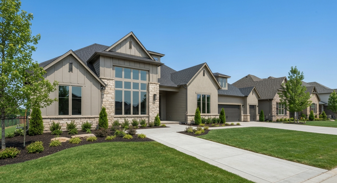 Contemporary custom home exterior