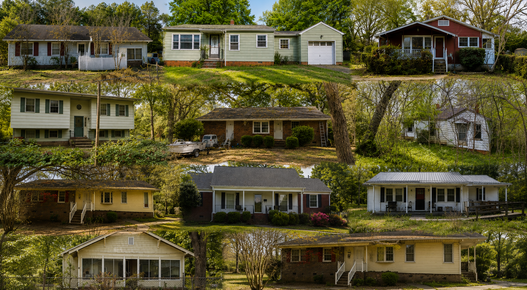 Background of houses