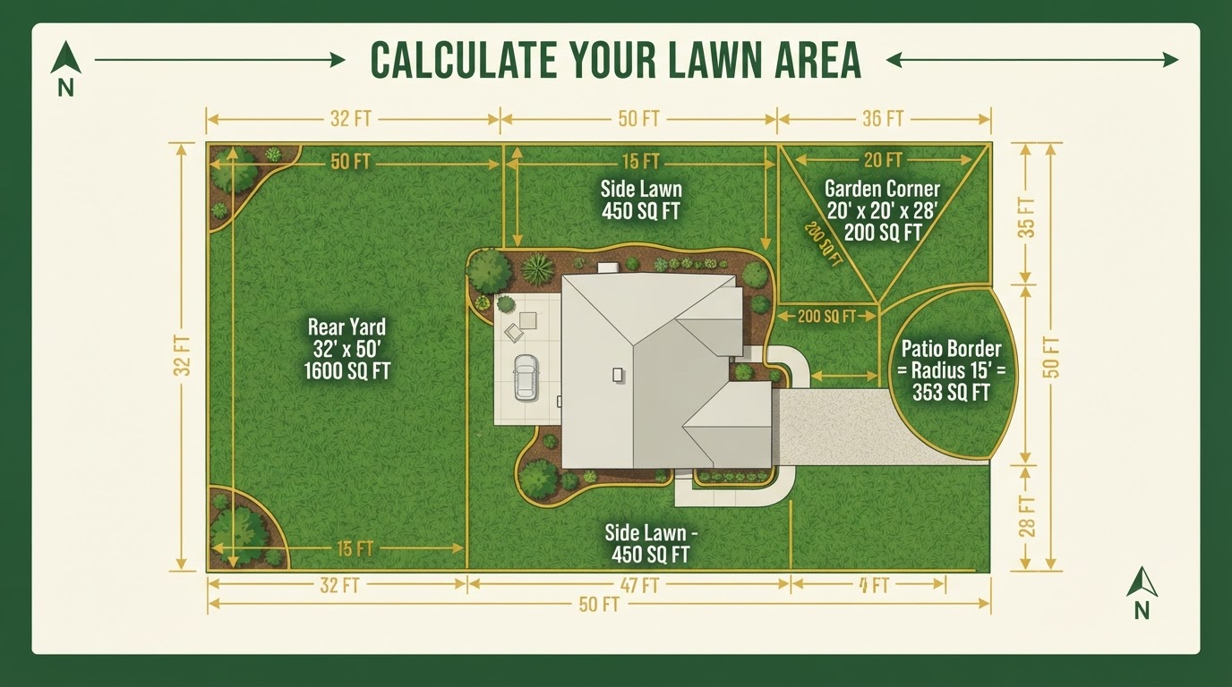 How to Measure Lawn Square Footage for Fertilizer, Seed & Pricing