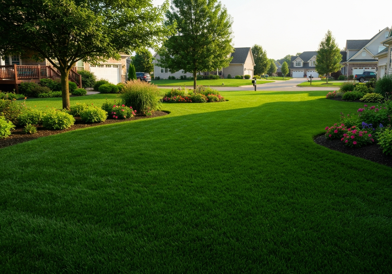 Lush green lawn in Dublin, PA