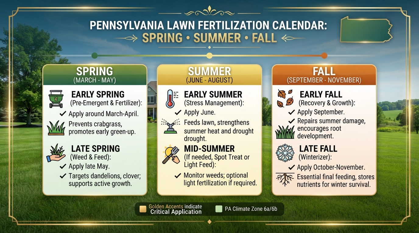 When to Fertilize Lawns in PA: Seasonal Timing Guide