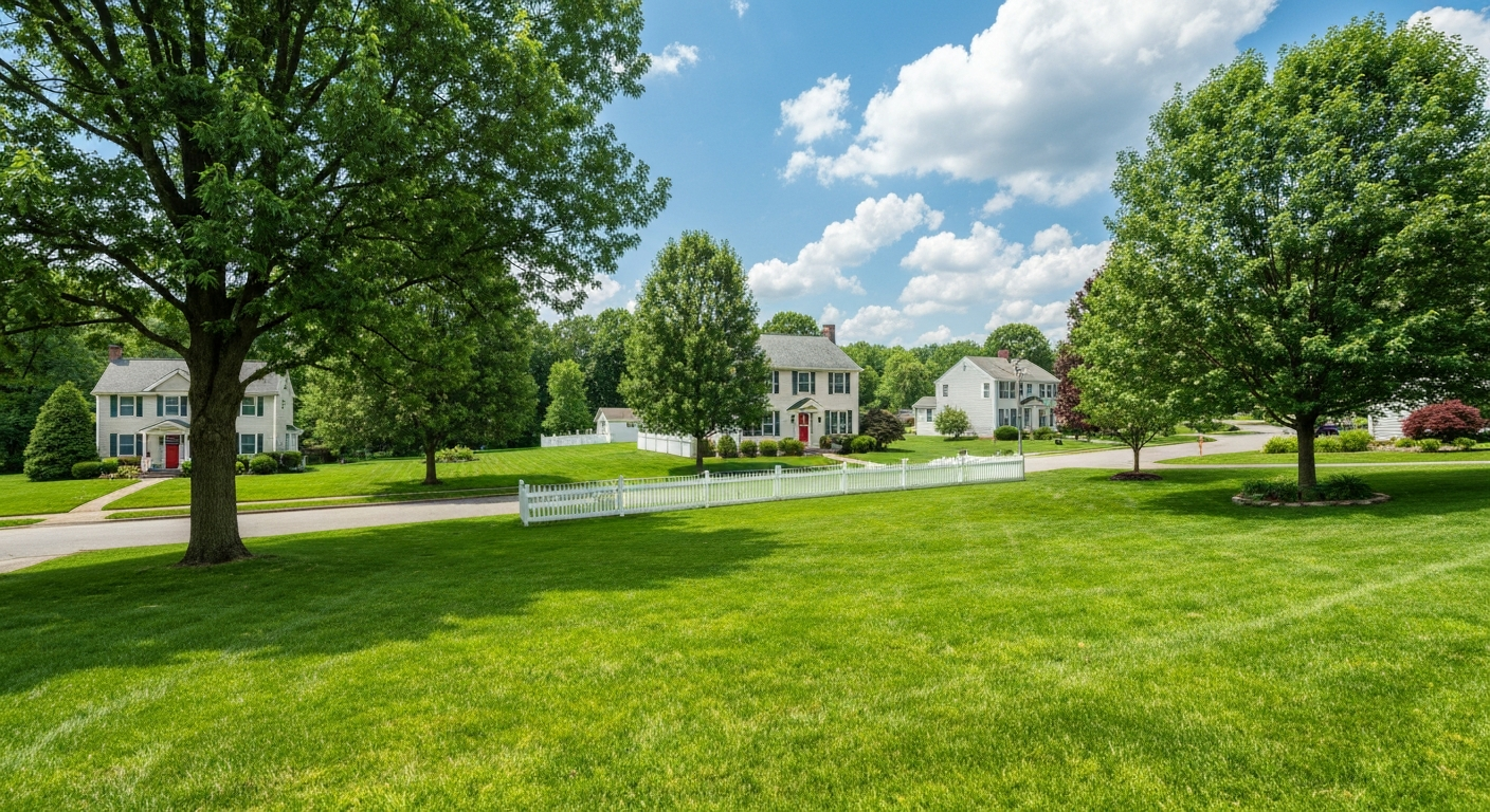 Healthy green lawn in Topton, Pennsylvania