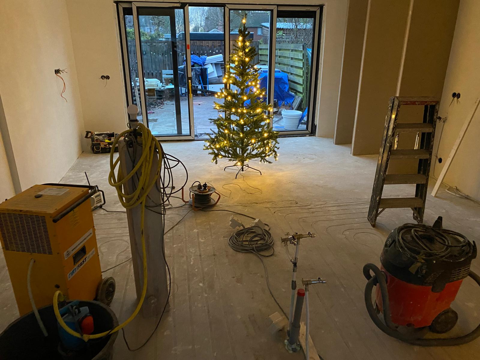 Interieur tijdens bouw - ruwe afwerking