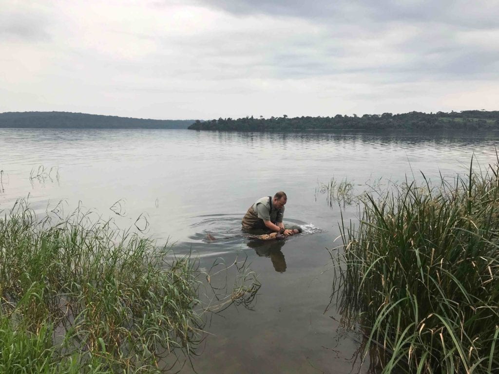 Baptizing in Lake Victoria