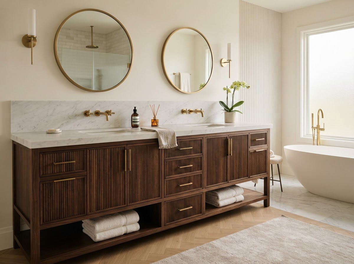 Custom Bathroom Cabinetry project 2 by Cechinel Design & Build