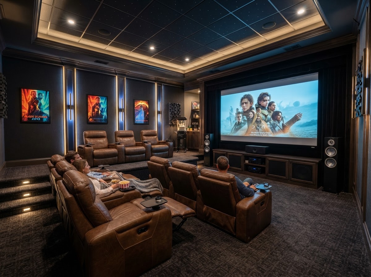 Home Theater project 3 by Cechinel Design & Build