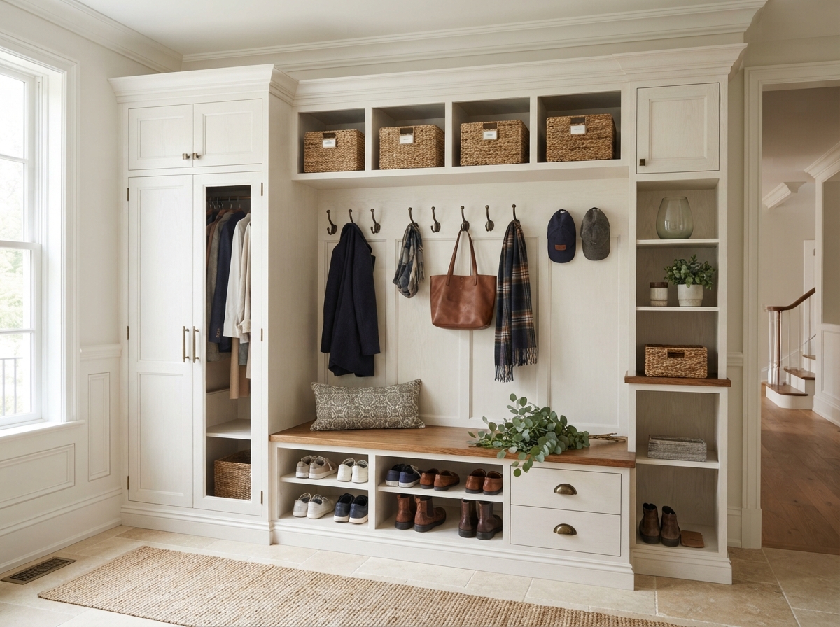 Custom Mudroom Closet project 1 by Cechinel Design & Build