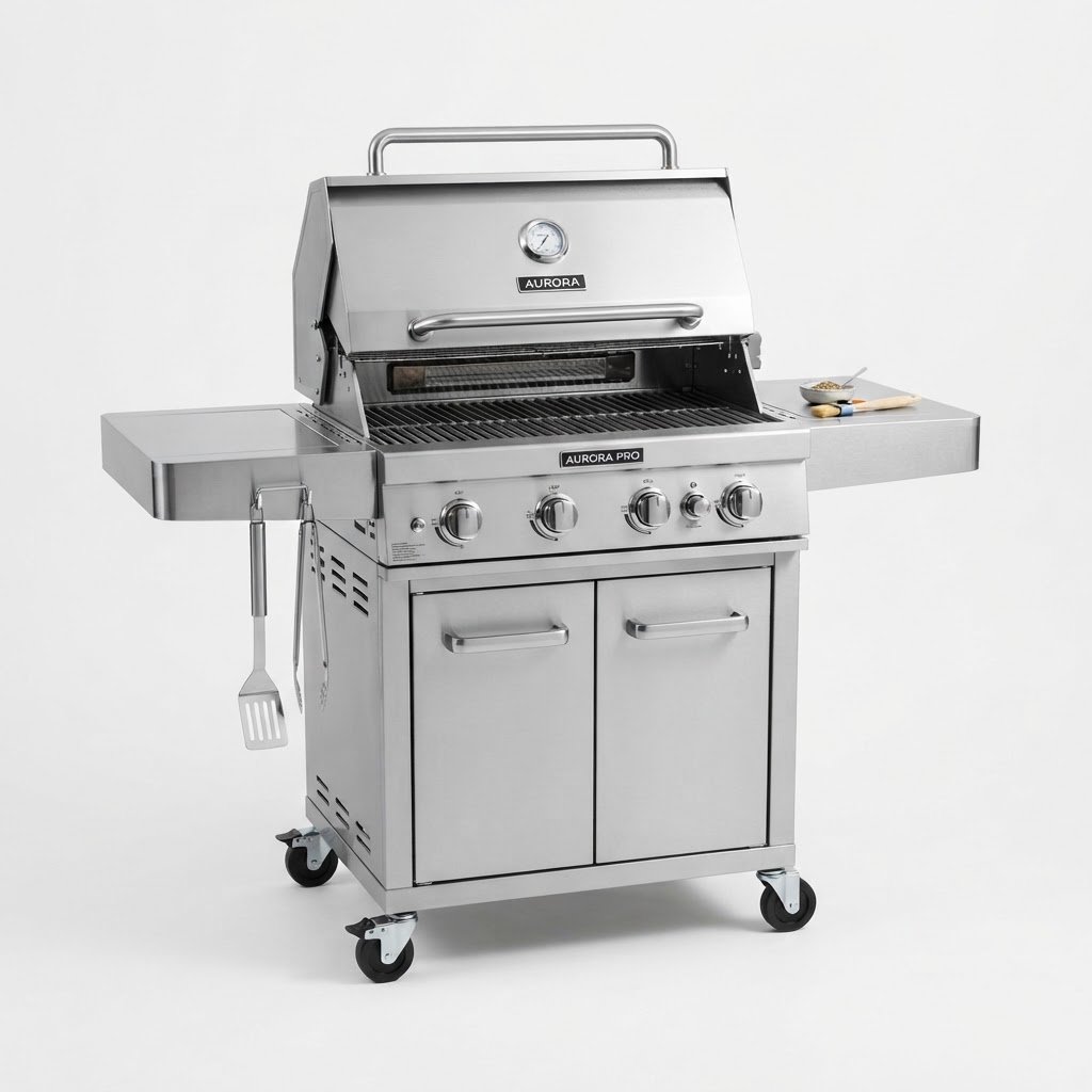 Stainless Steel 4-Burner Gas Grill