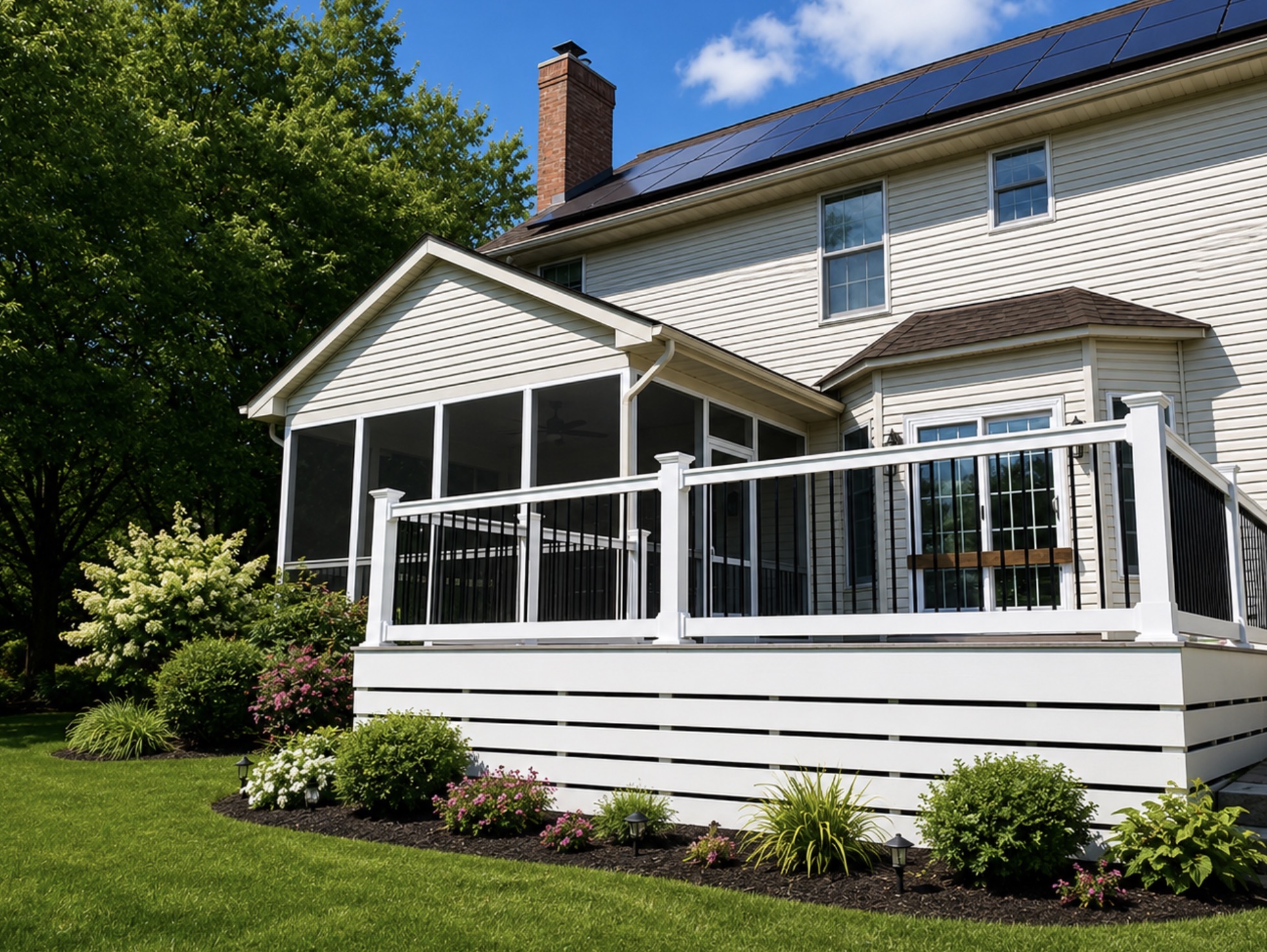 Custom Deck with Screen Room & Lattice Skirting