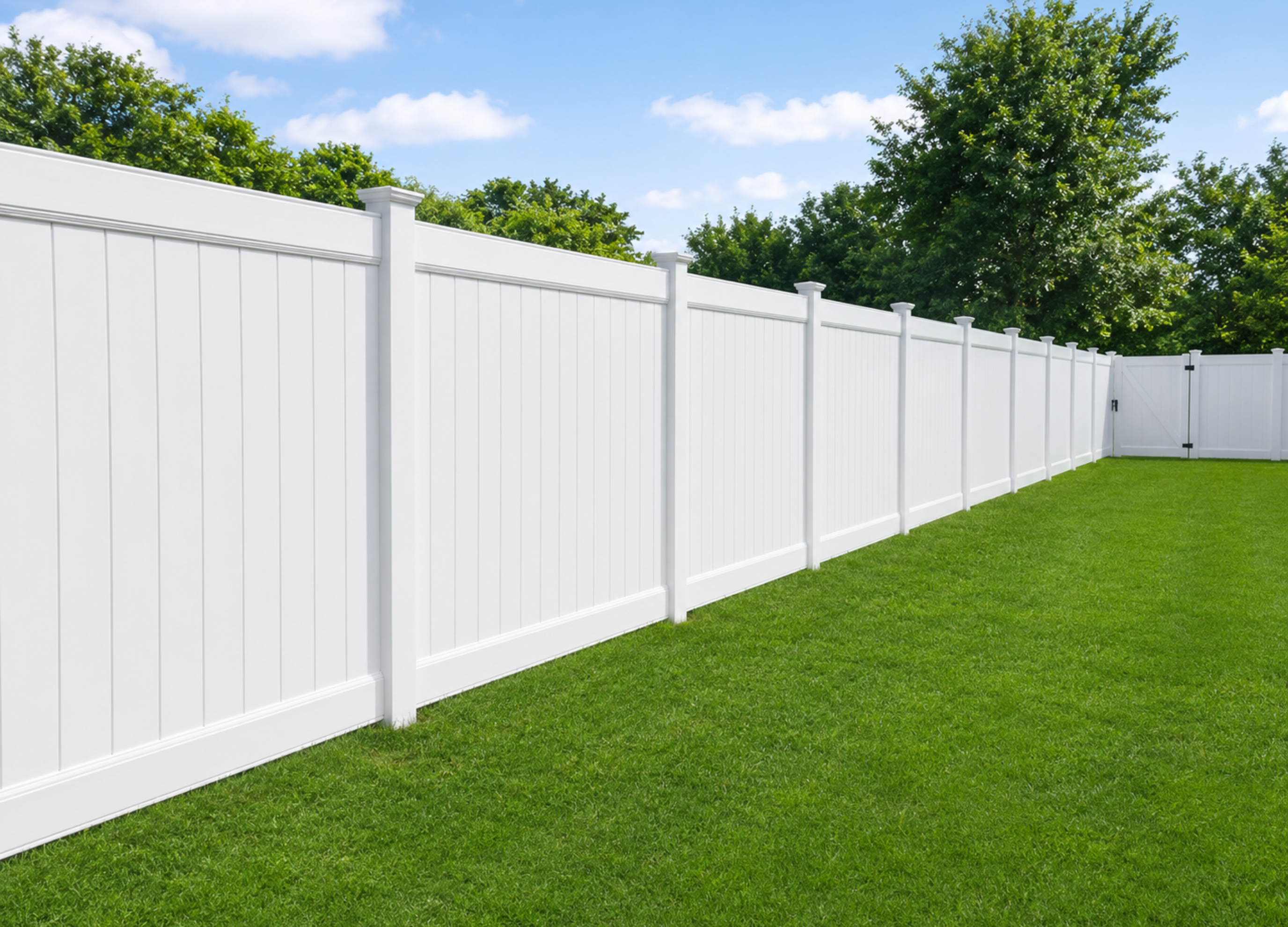 White Vinyl Privacy Fence