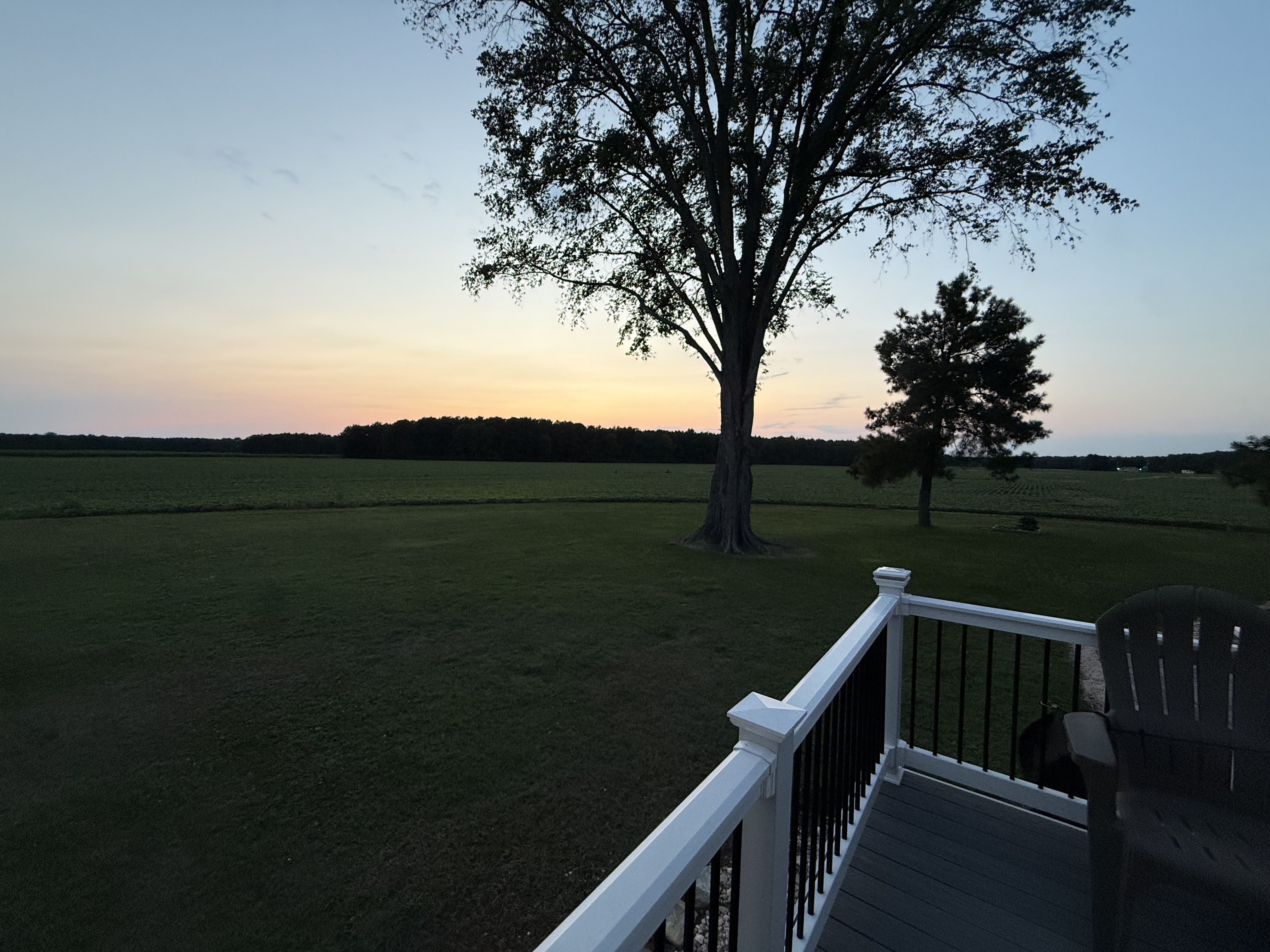 Sunset Countryside Deck View