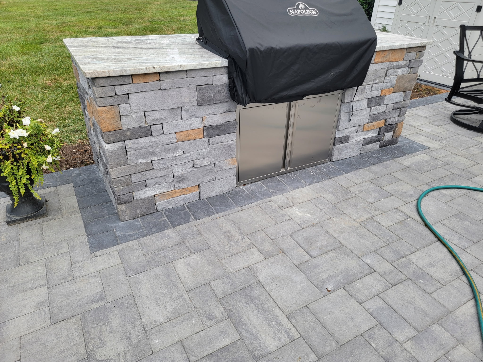 Stacked Stone Outdoor Grill Station