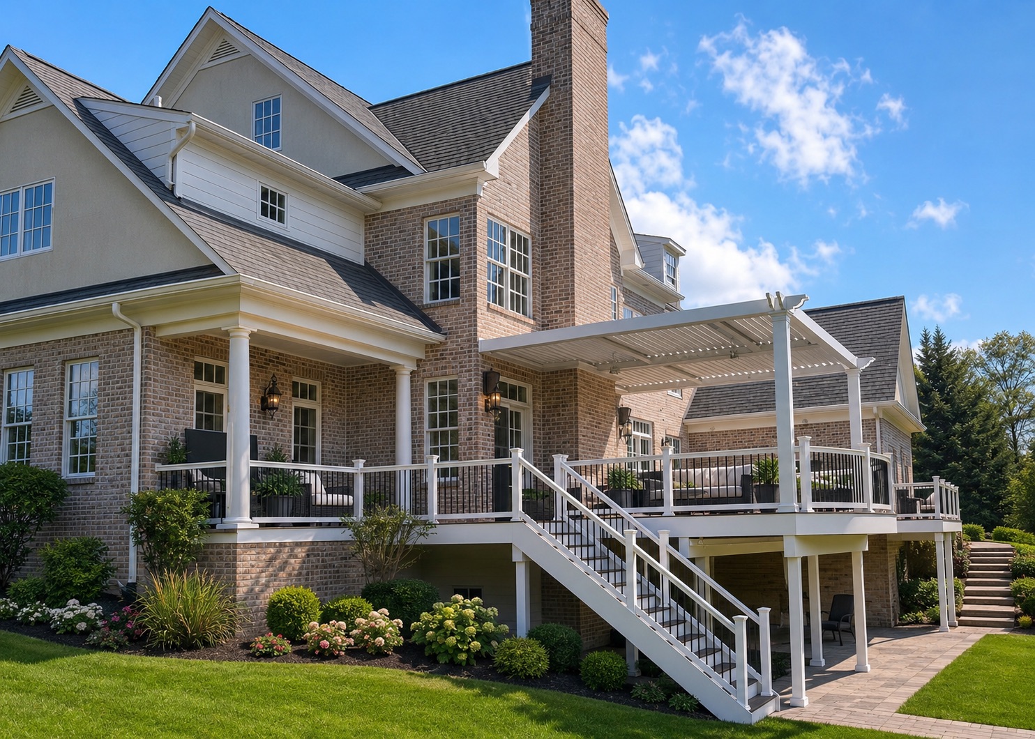 Two-Story Home with Covered Porch & Deck