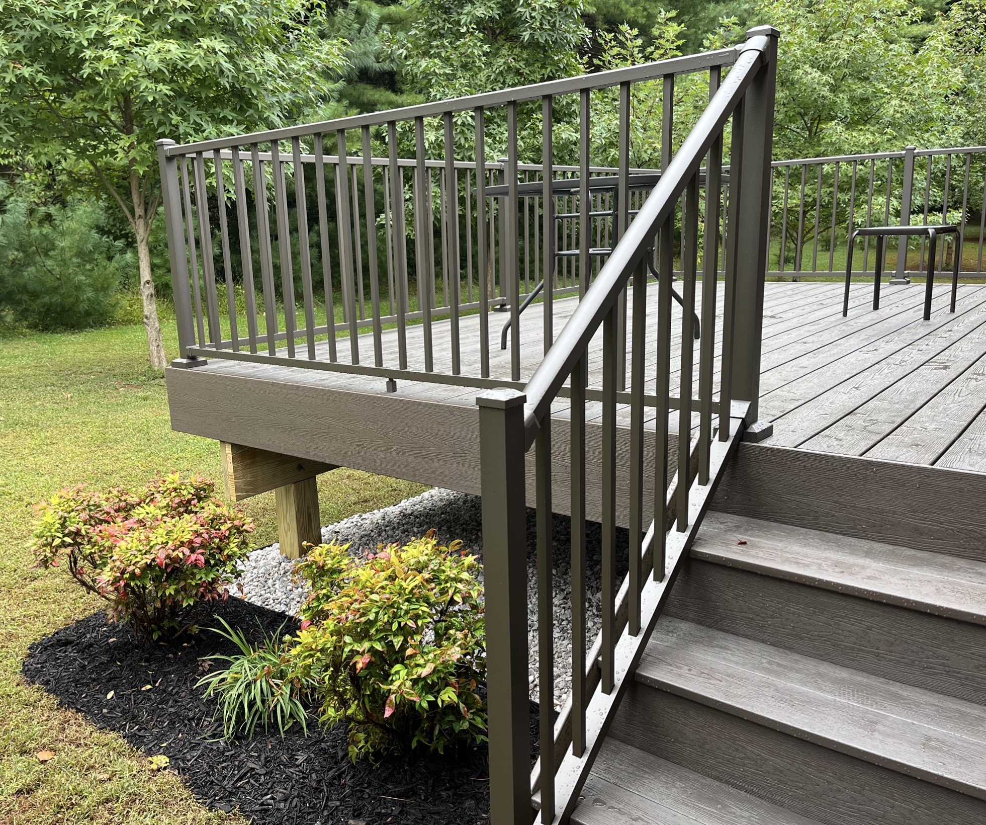 Ground-Level Composite Decking & Railing Detail