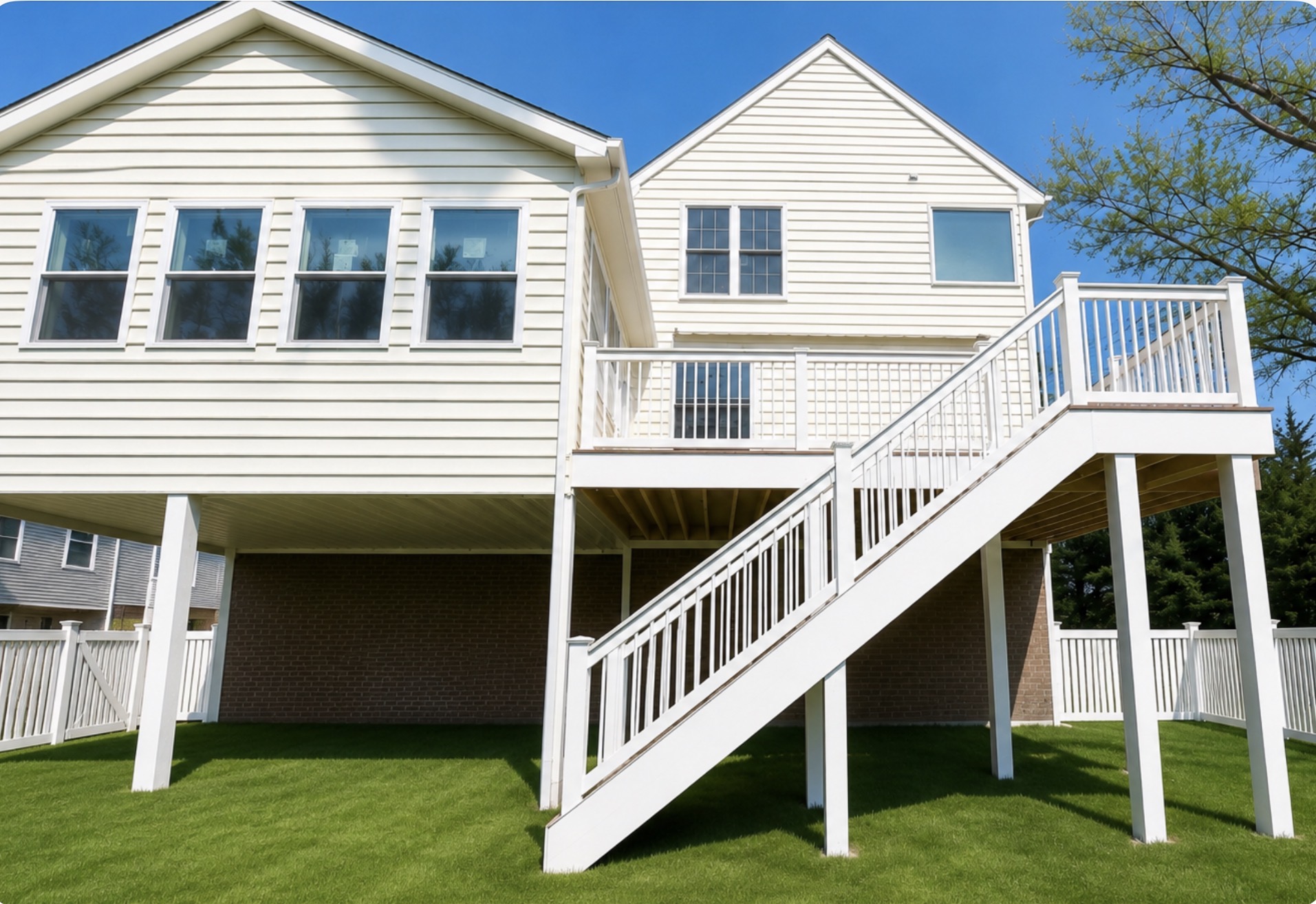 Elevated Sunroom & Staircase